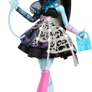 Monster High Scary Sweet Birthday Frankie Stein Doll | Frankenmonster in Black Party Dress with Themed Accessories like Invite. Balloon. Gift. Lipstick and More